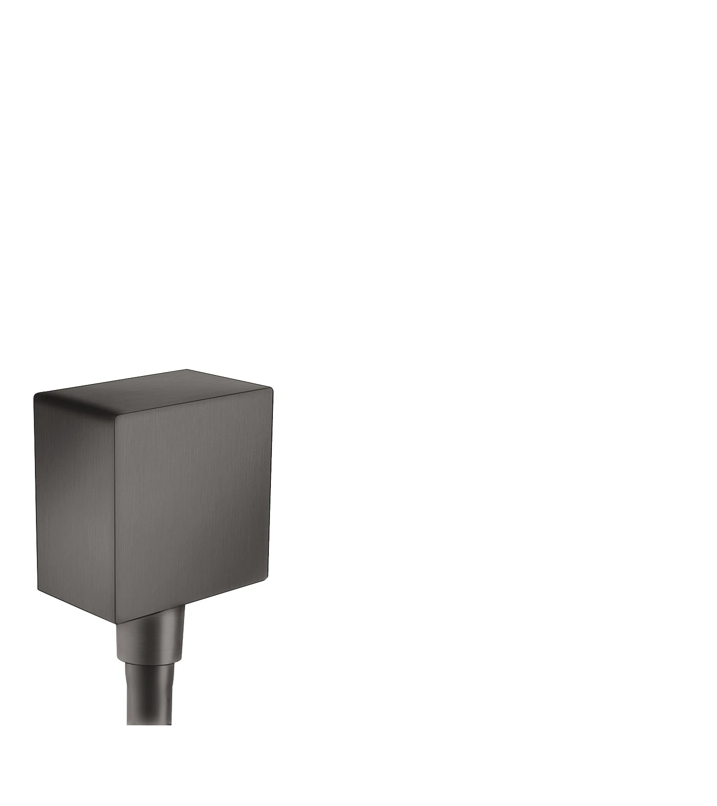 Hansgrohe Fixfit Wall Outlet Square With Non-return Valve Brushed Black Chrome