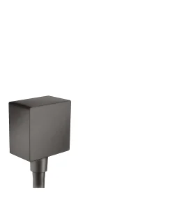 Hansgrohe Fixfit Wall Outlet Square With Non-return Valve Brushed Black Chrome