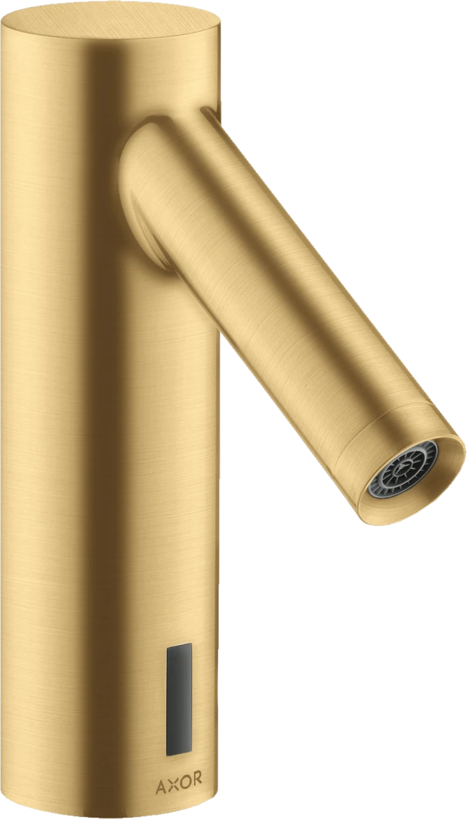 Axor Starck Electronic Basin Mixer 90 Without Temperature Control, Battery-operated Gold Brushed
