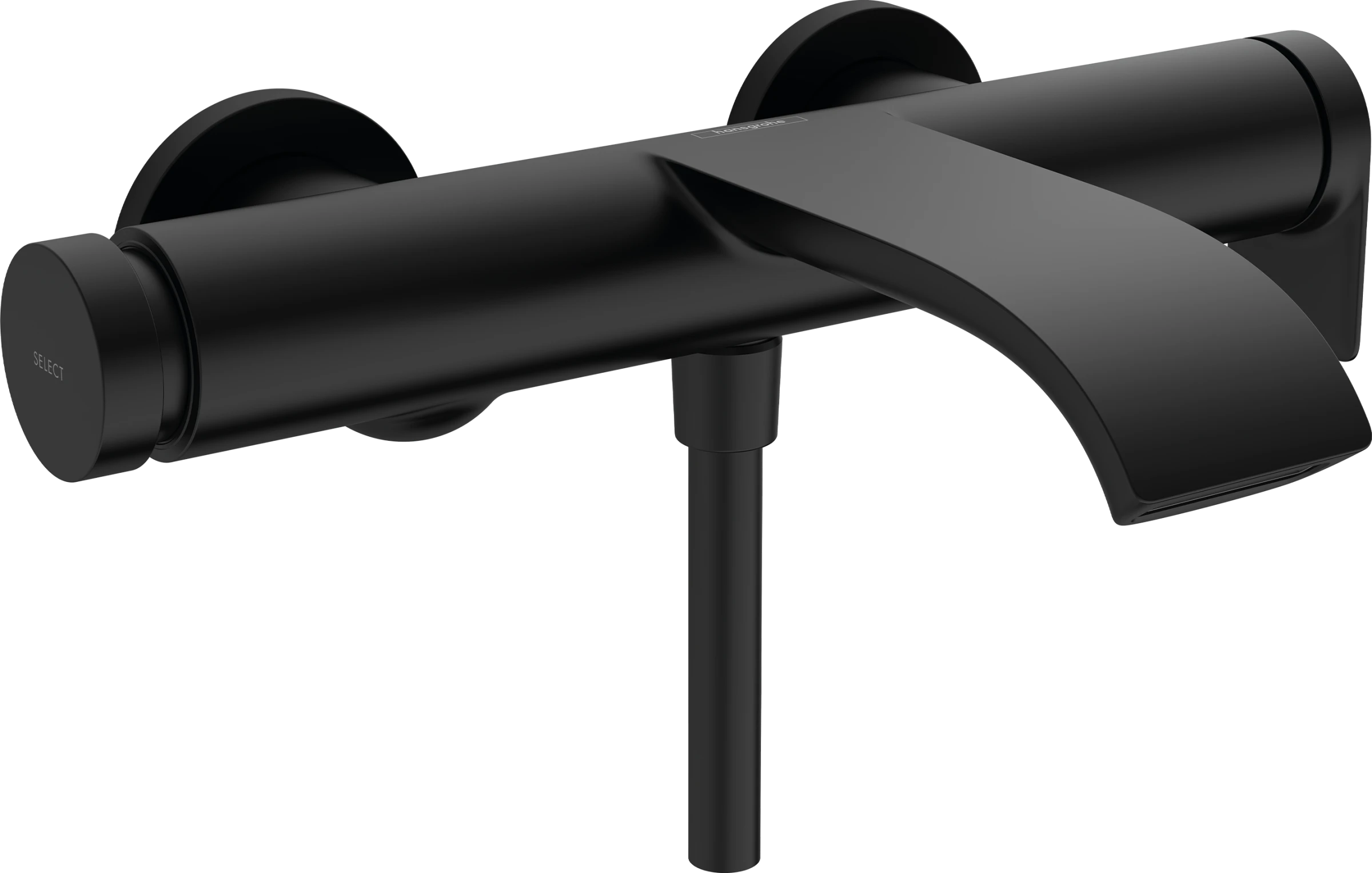 Hansgrohe Vivenis Single Lever Bath Mixer For Exposed Installation Matt Black