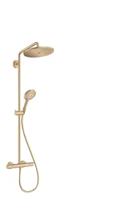 Hansgrohe Croma Select S Showerpipe 280 1jet Ecosmart With Thermostat And Hand Shower Raindance Select S 120 3jet Brushed Bronze