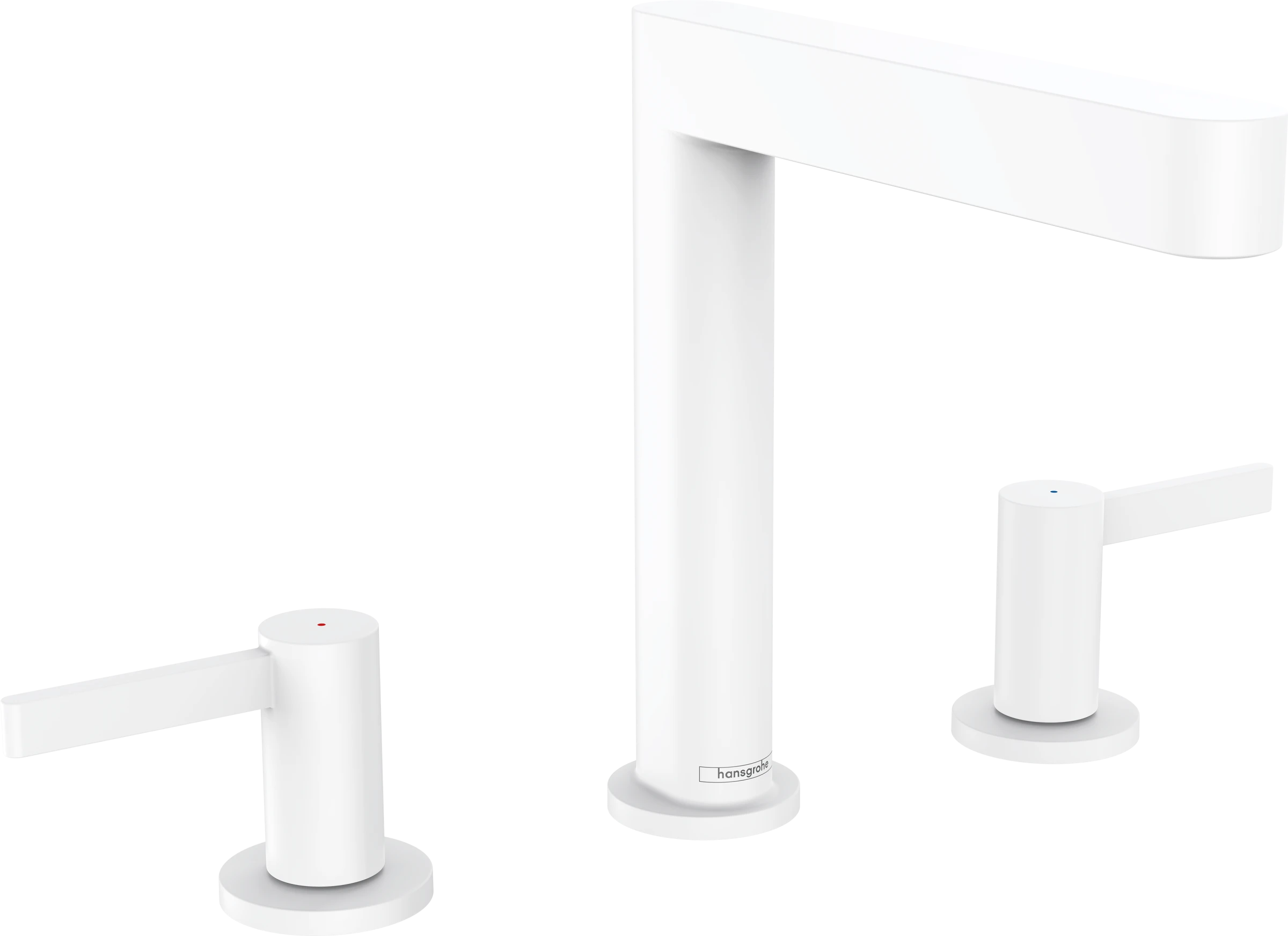 Hansgrohe Finoris 3-hole Basin Mixer 160 With Push-open Waste Set Matt White