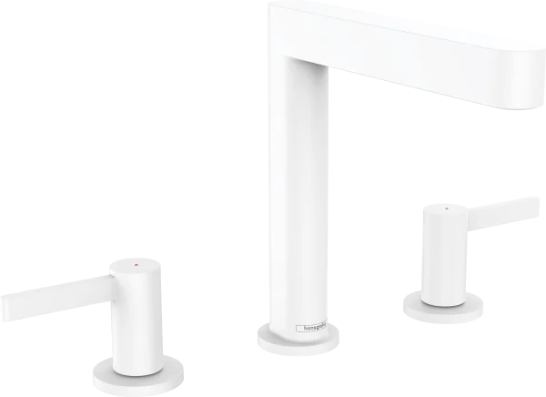 Hansgrohe Finoris 3-hole Basin Mixer 160 With Push-open Waste Set Matt White