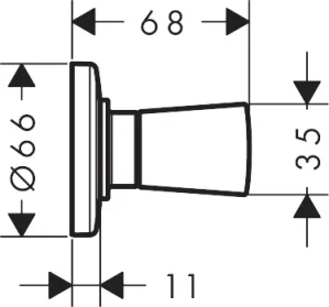 Hansgrohe Logis Shut-off Valves 130 X 110 X 90mm Chrome detail view - Image 3