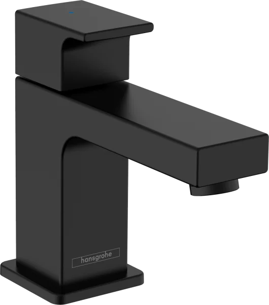 Hansgrohe Vernis Shape Pillar Tap 70 For Cold Water Or Pre-adjusted Water Without Waste Set Matt Black