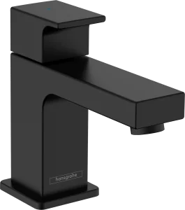 Hansgrohe Vernis Shape Pillar Tap 70 For Cold Water Or Pre-adjusted Water Without Waste Set Matt Black