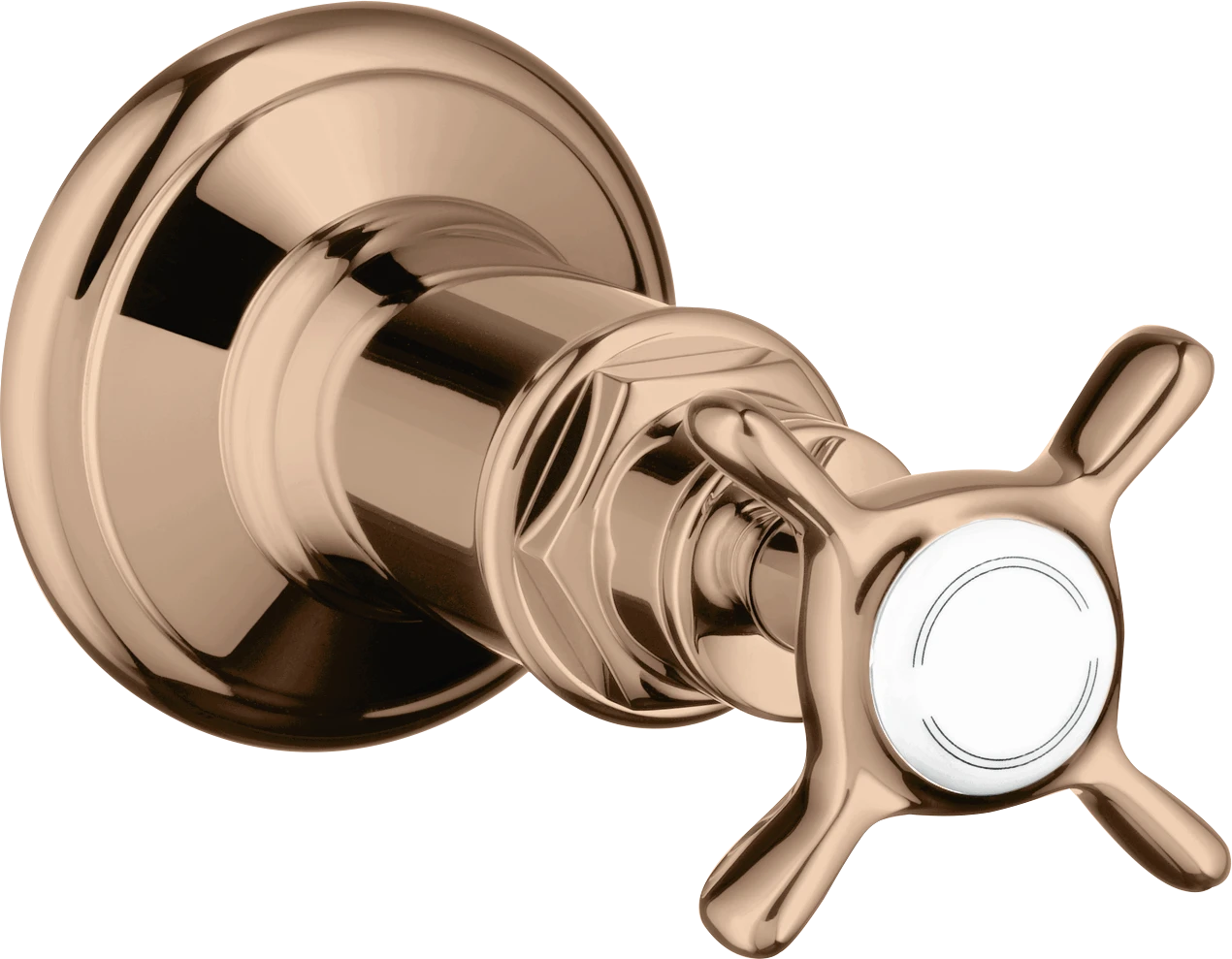 Axor Montreux Shut-off Valve For Concealed Installation With Cross Handle Polished Red Gold