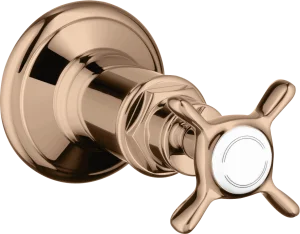 Axor Montreux Shut-off Valve For Concealed Installation With Cross Handle Polished Red Gold