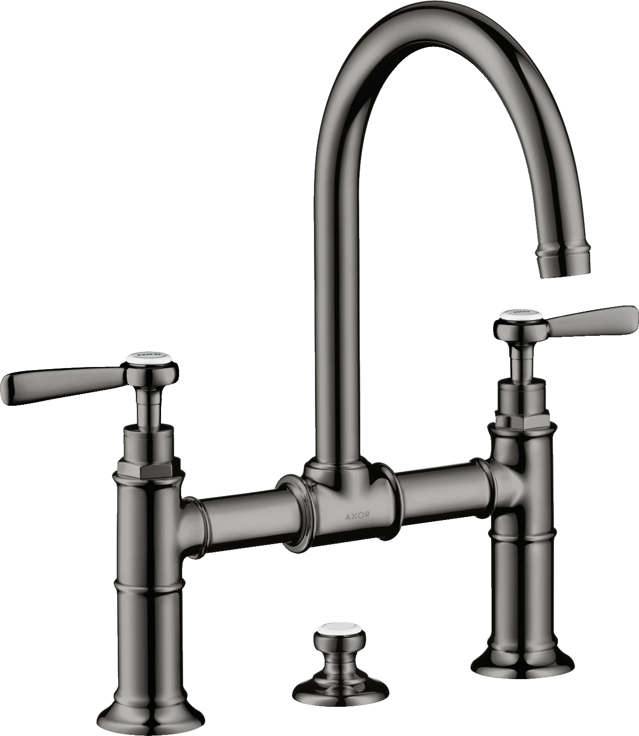 Axor Montreux 2-handle Basin Mixer 220 With Lever Handles And Pop-up Waste Polished Black Chrome