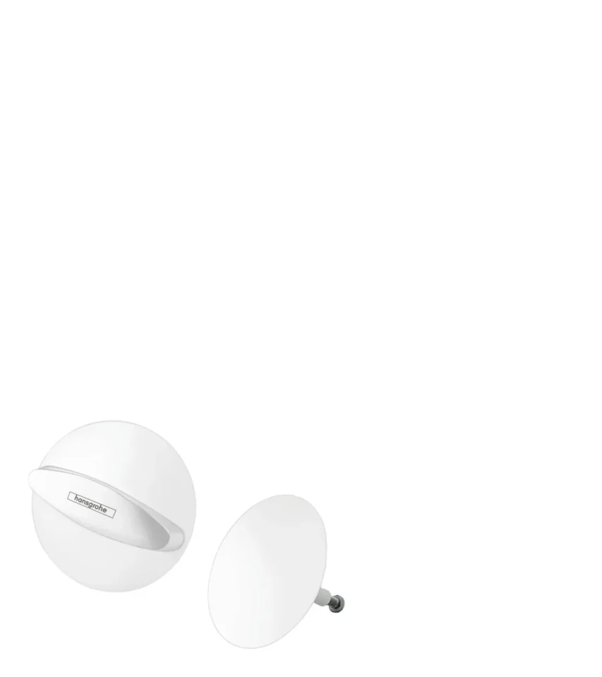 Hansgrohe Flexaplus Bath Waste And Overflow 98 X 84 X 68mm White - Matt product image - Image 1