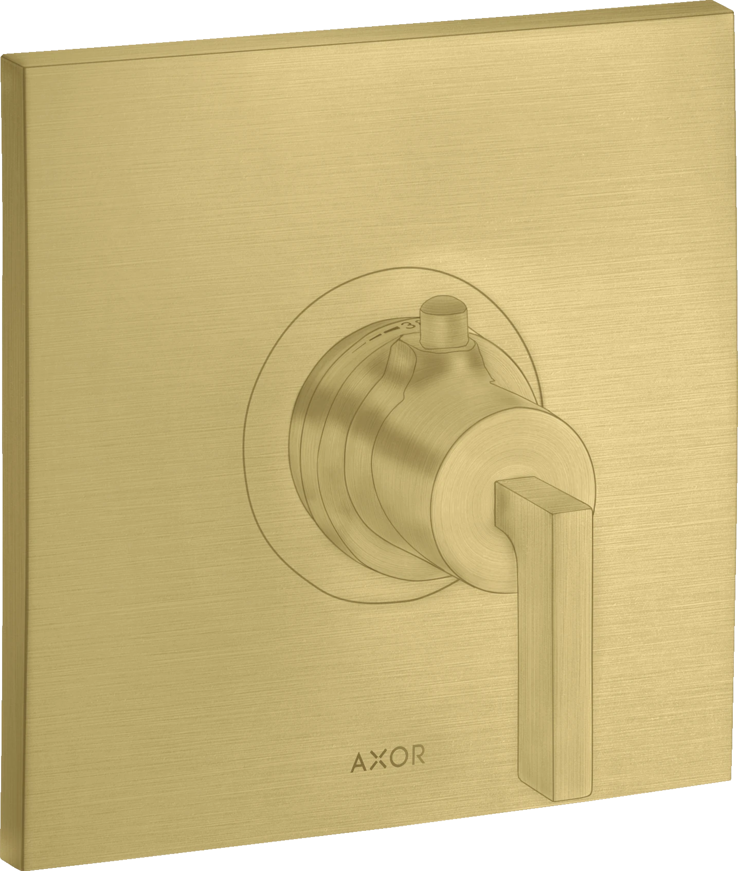 Axor Citterio Thermostatic Mixer Highflow For Concealed Installation With Lever Handle Brushed Brass