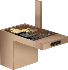Axor Myedition Single Lever Bidet Mixer With Push-open Waste Without Plate Brushed Red Gold