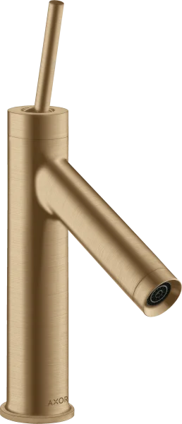 Axor Starck Single Lever Basin Mixer 90 With Pin Handle And Waste Brushed Bronze