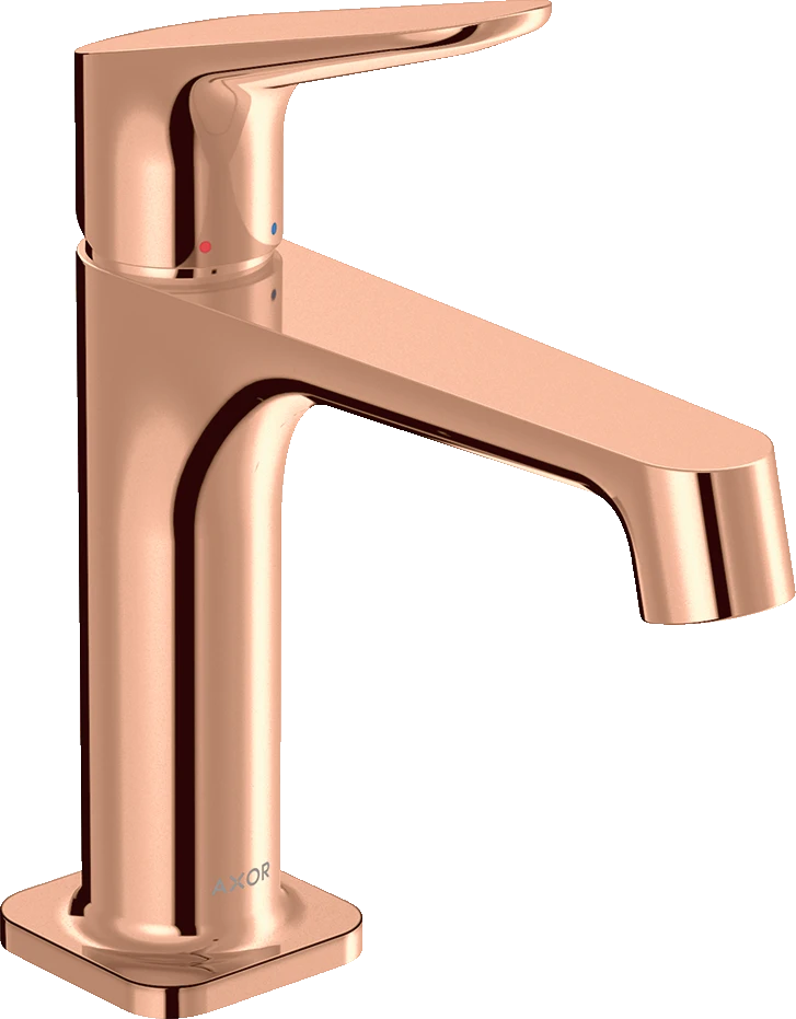Axor Citterio M Single Lever Basin Mixer 100 With Waste Polished Red Gold