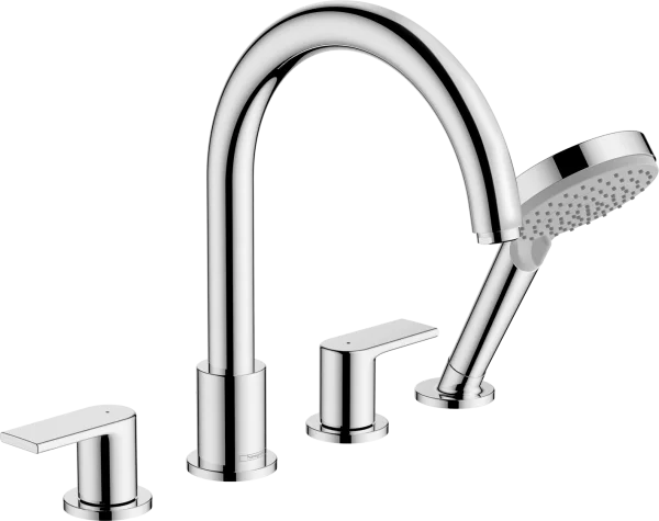 Hansgrohe Vernis Shape 4-hole Rim Mounted Bath Mixer Chrome