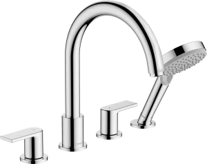 Hansgrohe Vernis Shape 4-hole Rim Mounted Bath Mixer Chrome
