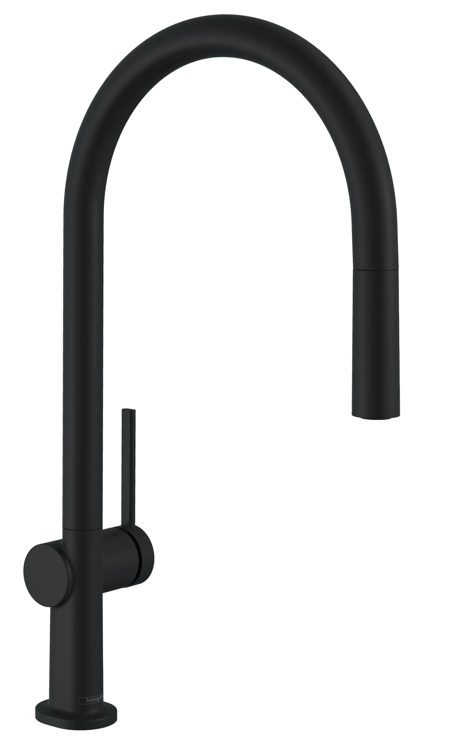 Hansgrohe Talis M54 Single Lever Kitchen Mixer 210 With Pull-out Spout, Single Spray Mode Matt Black