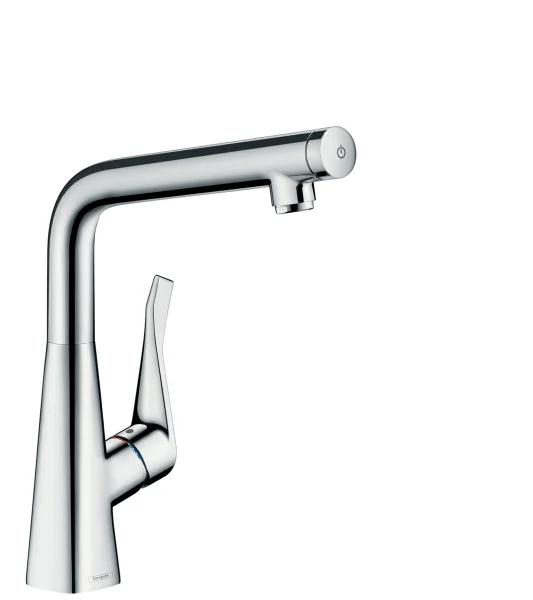 Hansgrohe Metris Select M71 Single Lever Kitchen Mixer 320, Single Spray Mode Chrome