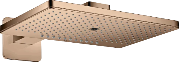 Axor Showersolutions Overhead Shower 460/300 3jet With Shower Arm And Softsquare Escutcheon Polished Red Gold