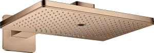 Axor Showersolutions Overhead Shower 460/300 3jet With Shower Arm And Softsquare Escutcheon Polished Red Gold