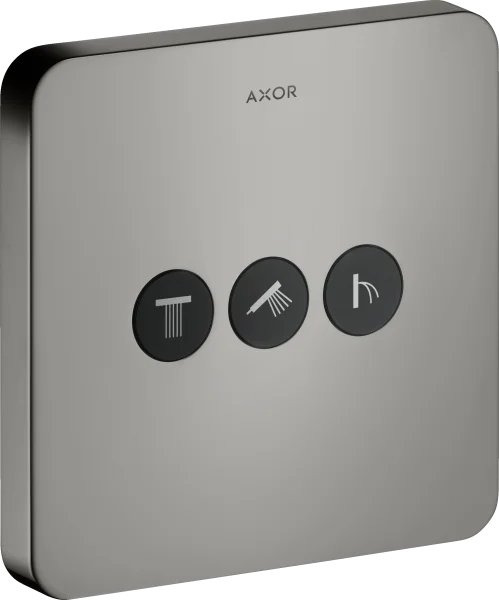 Axor Showerselect Valve Softsquare For Concealed Installation For 3 Outlets Polished Black Chrome