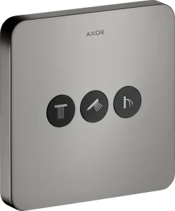 Axor Showerselect Valve Softsquare For Concealed Installation For 3 Outlets Polished Black Chrome