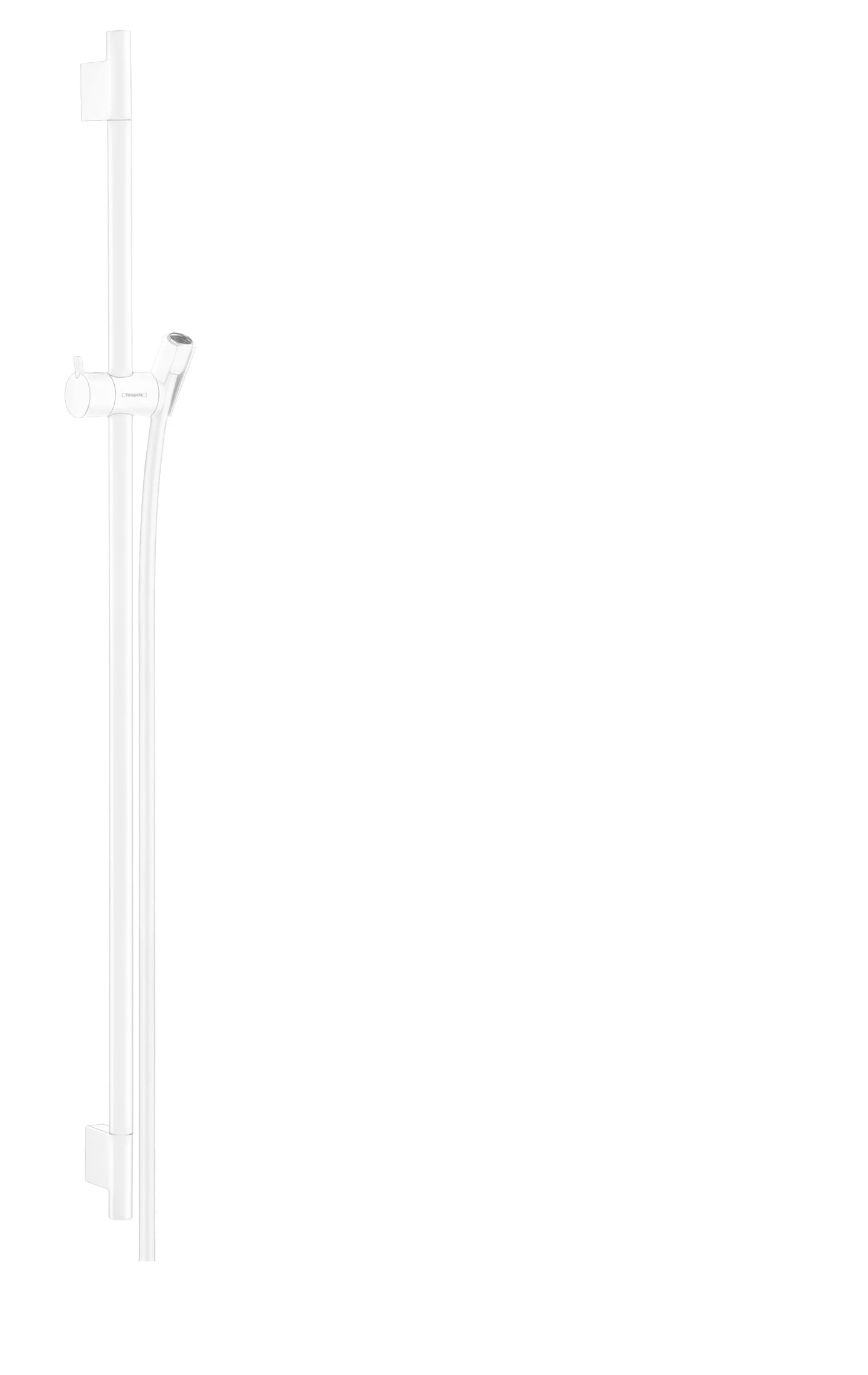 Hansgrohe Unica Shower Rail S Puro 90 Cm With Isiflex Shower Hose 160 Cm Matt White