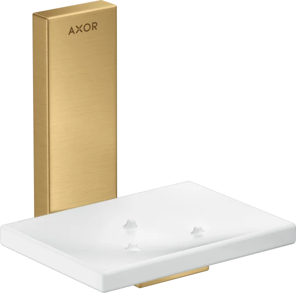 Axor Universal Rectangular Soap Dishes /-basket 135 X 110 X 90mm Gold - Brushed