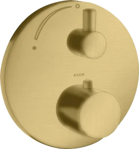Axor Uno Thermostatic Mixer For Concealed Installation With Shut-off Valve Gold Brushed
