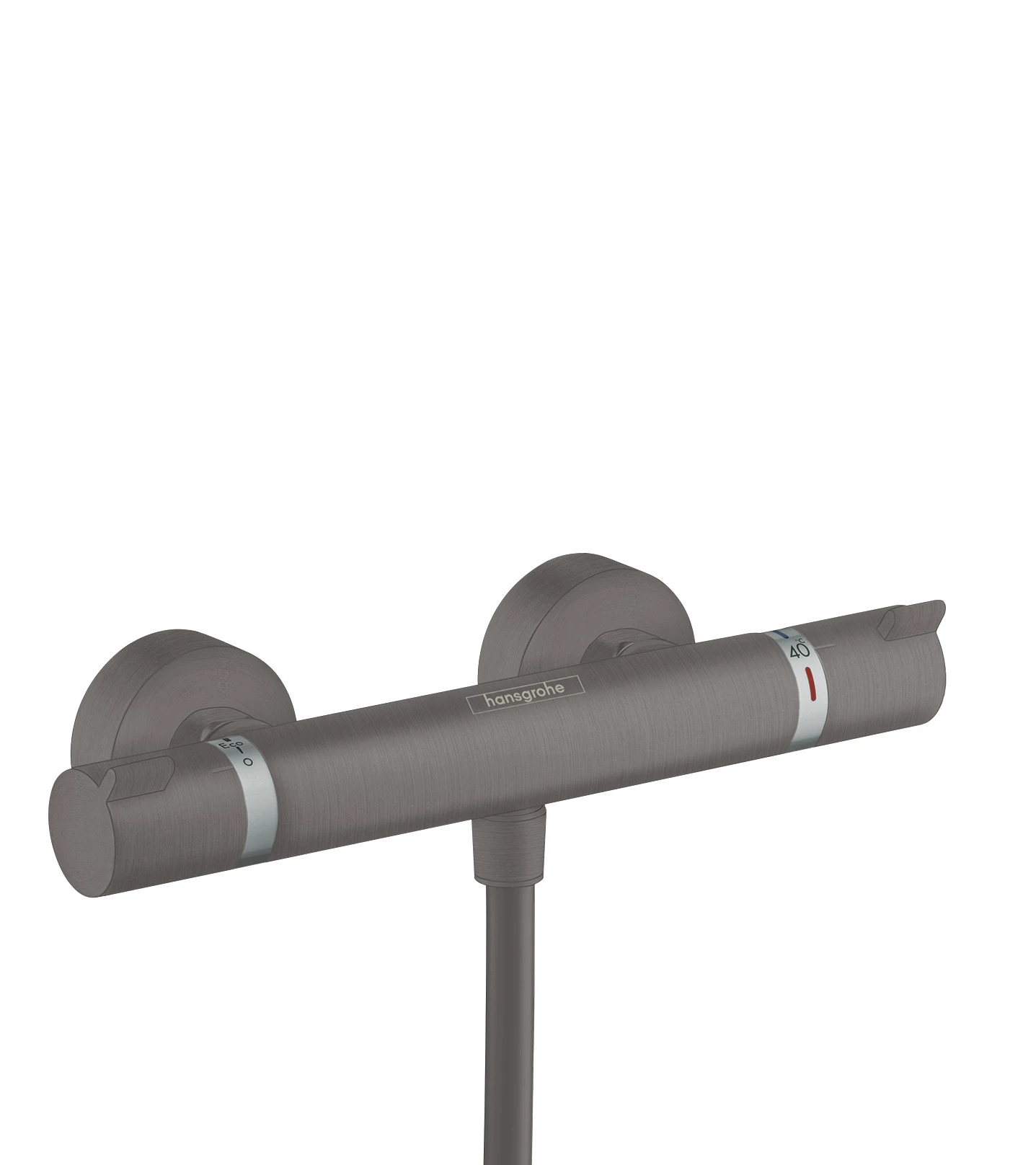 Hansgrohe Ecostat Comfort Thermostatic Shower Mixer For Exposed Installation Brushed Black Chrome