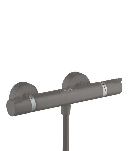 Hansgrohe Ecostat Comfort Thermostatic Shower Mixer For Exposed Installation Brushed Black Chrome