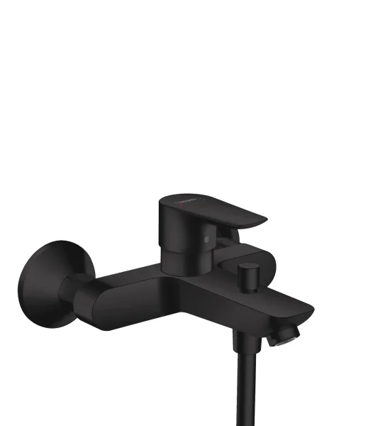 Hansgrohe Talis E Single Lever Manual Bath Mixer For Exposed Installation Matt Black