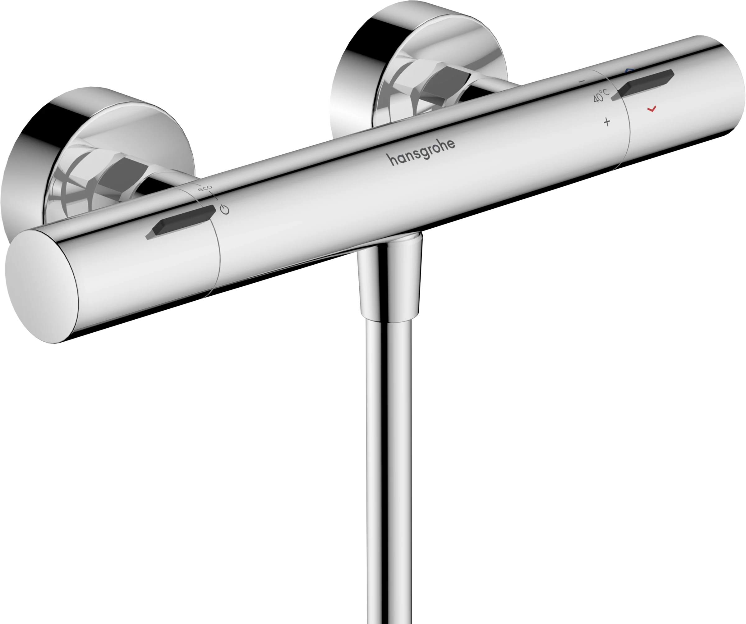 Hansgrohe Ecostat Fine Thermostatic Shower Mixer Exposed 360 X 135 X 105mm Chrome