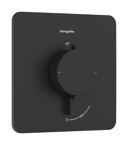 Hansgrohe Ecostat Comfort Q Thermostatic Shower Mixer Concealed 262 X 233 X 168mm Black - Matt