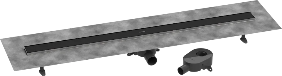 Hansgrohe Raindrain Go Shower Wastes 1383 X 163 X 132mm Black - Matt product image - Image 1