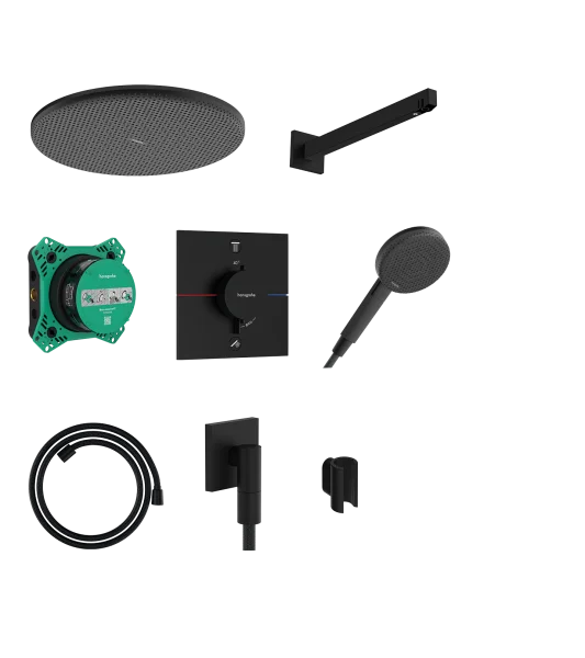 Hansgrohe Raindance Alive S Shower Combination 685 X 380 X 180mm Black - Matt