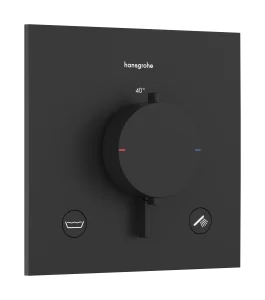 Hansgrohe Ecostat Comfort E Thermostatic Shower Mixer Concealed 262 X 233 X 168mm Black - Matt