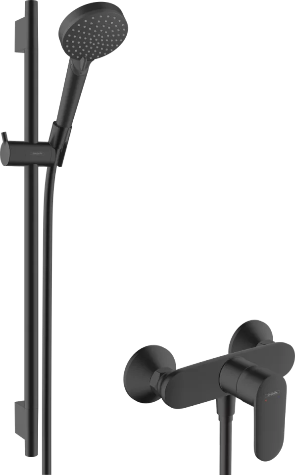 Hansgrohe Vernis Blend Shower Combination 690 X 195 X 115mm Black - Matt product image - Image 1