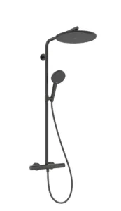 Hansgrohe Raindance Alive S Puro Showerpipes With Thermostatic Mixer 1170 X 350 X 180mm Gunmetal/chrome - Brushed