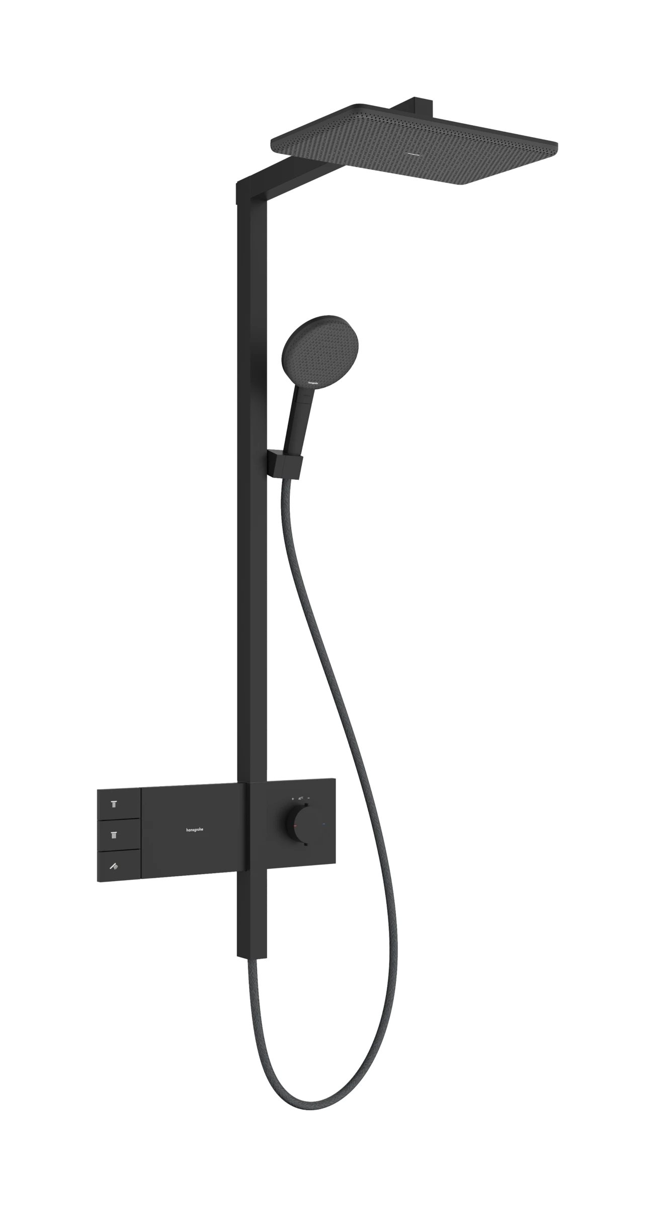 Hansgrohe Raindance Alive Q Showerpipes With Thermostatic Mixer 1170 X 350 X 180mm Black - Matt