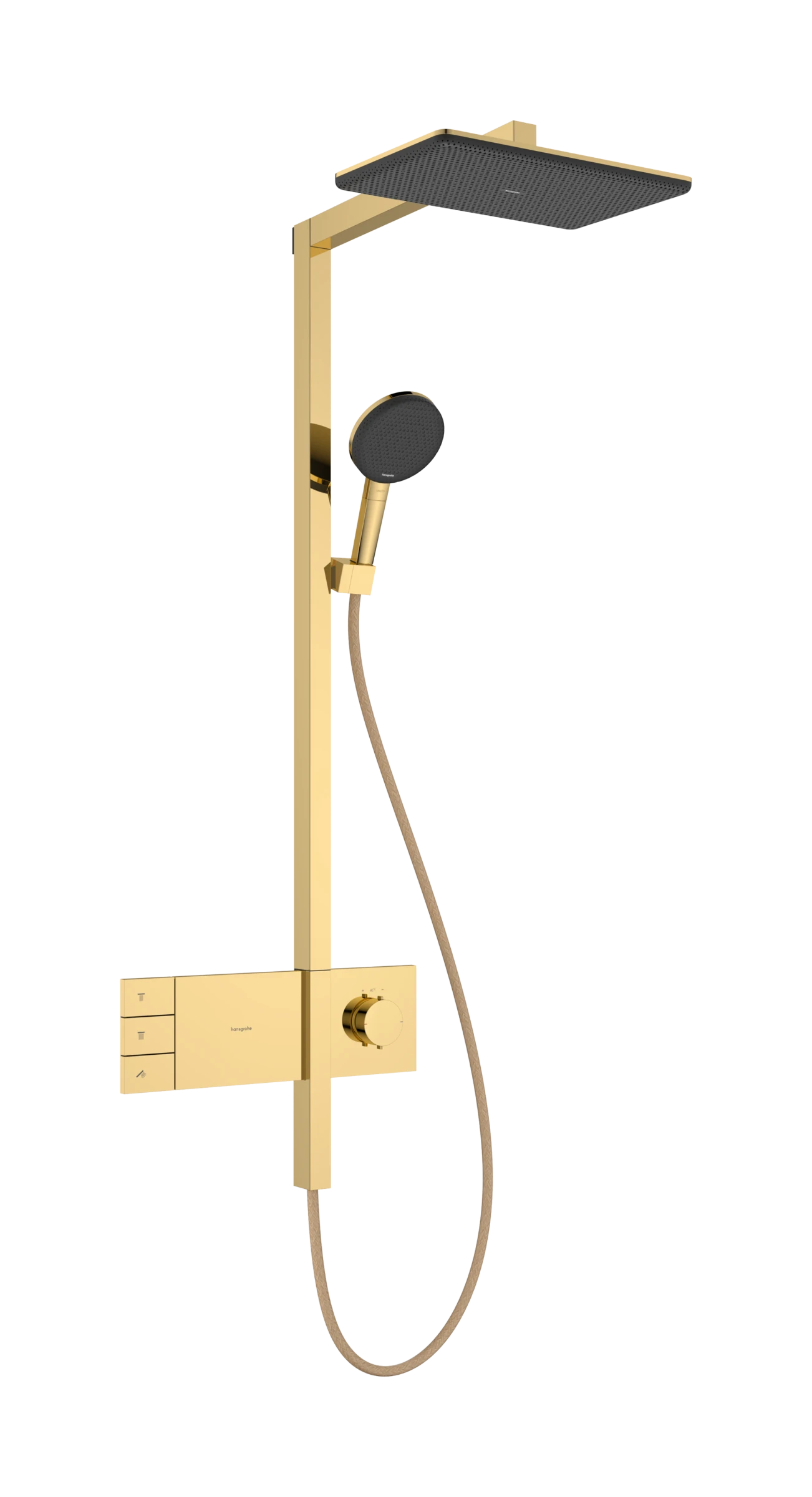 Hansgrohe Raindance Alive Q Showerpipes With Thermostatic Mixer 1170 X 350 X 180mm Gold - Polished