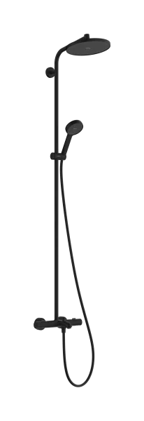 Hansgrohe Activera S Showerpipes With Thermostatic Mixer 1520 X 355 X 115mm Black - Matt