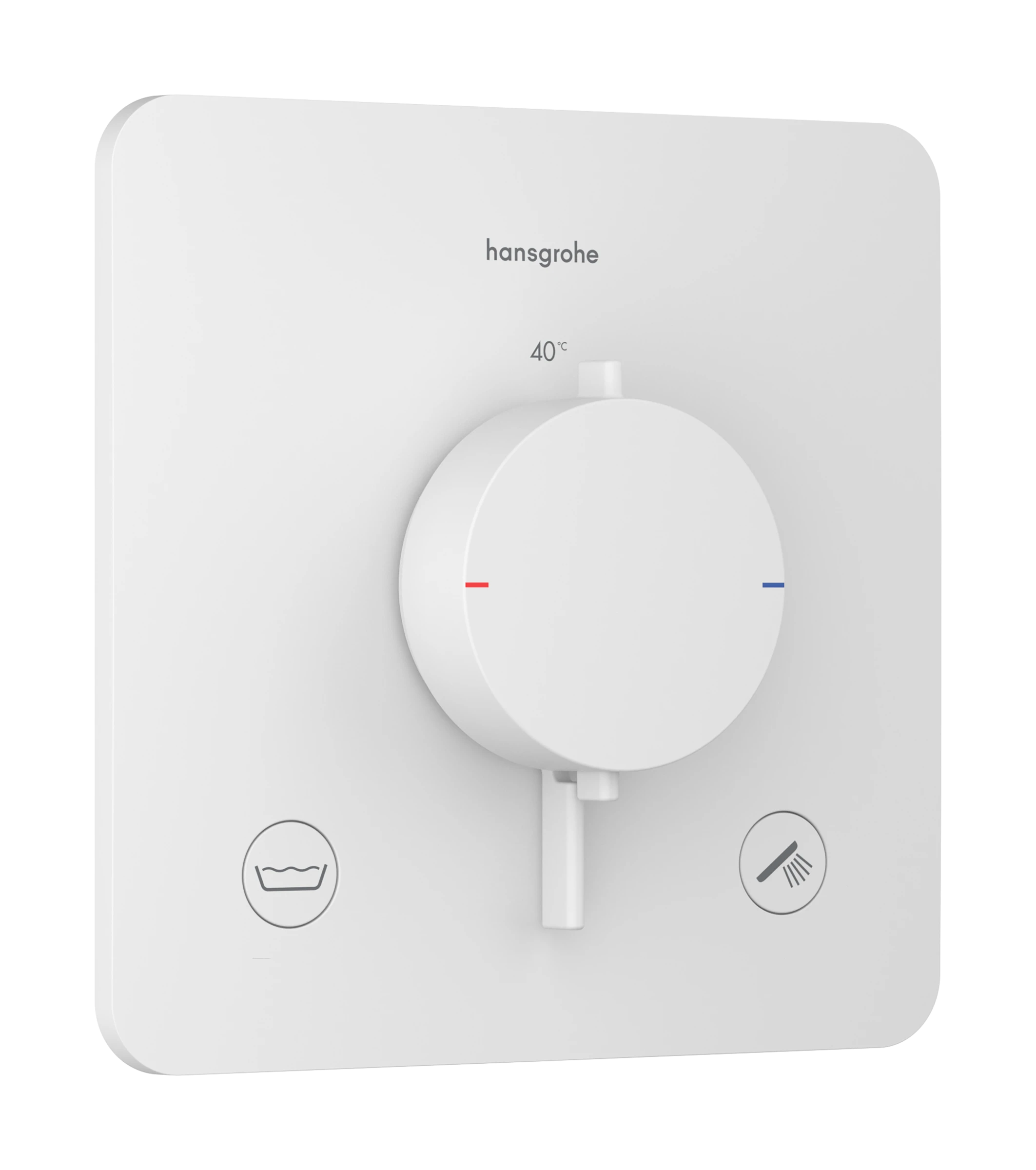 Hansgrohe Ecostat Comfort Q Thermostatic Shower Mixer Concealed 262 X 233 X 168mm White - Matt