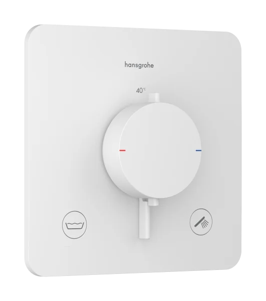 Hansgrohe Ecostat Comfort Q Thermostatic Shower Mixer Concealed 262 X 233 X 168mm White - Matt
