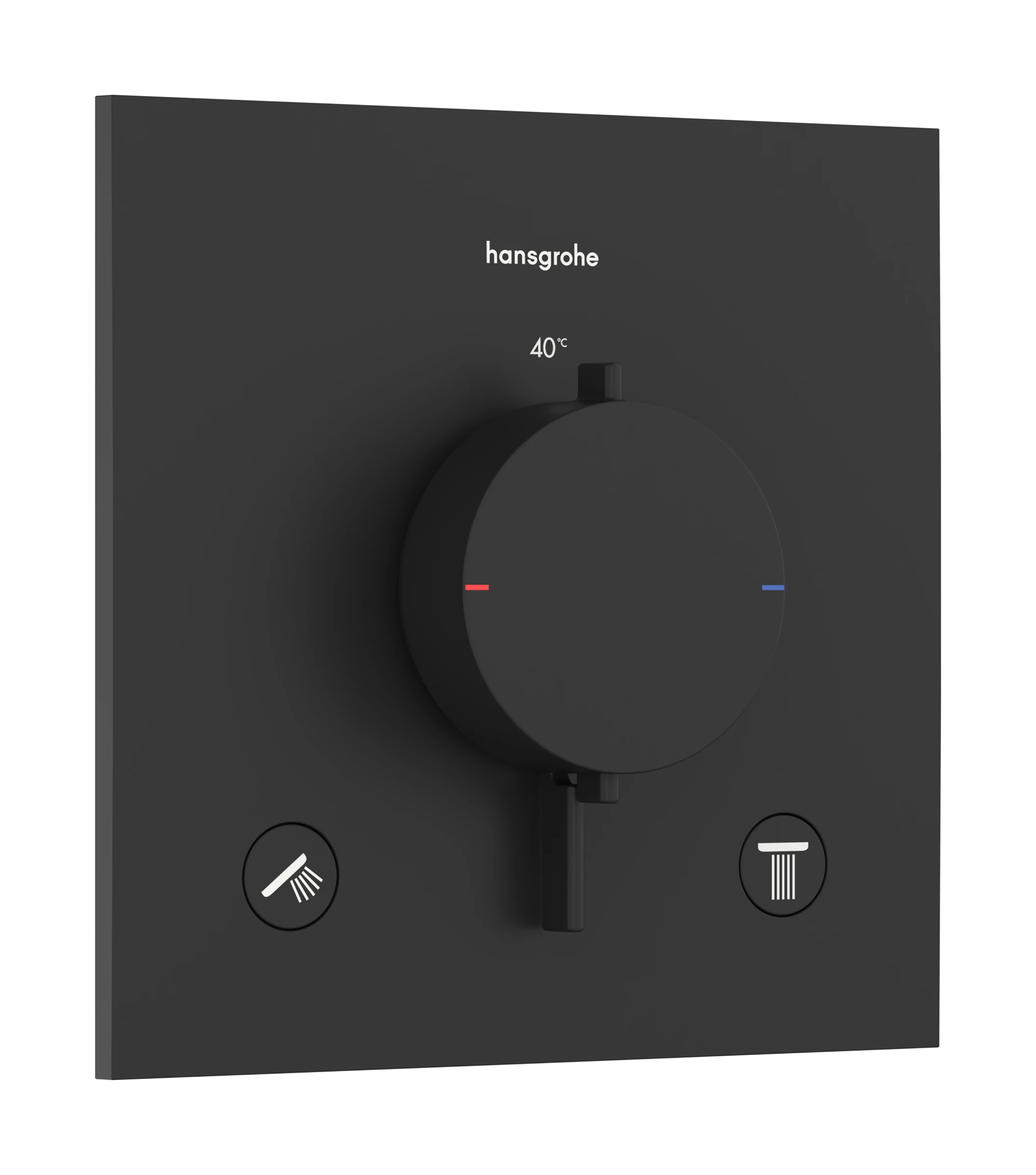 Hansgrohe Ecostat Comfort E Thermostatic Shower Mixer Concealed 262 X 233 X 168mm Black - Matt