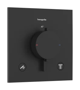 Hansgrohe Ecostat Comfort E Thermostatic Shower Mixer Concealed 262 X 233 X 168mm Black - Matt