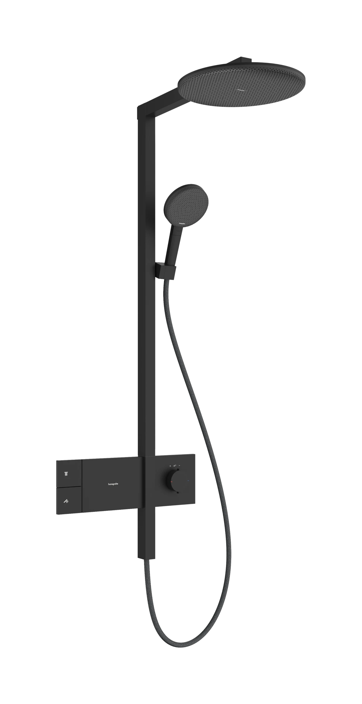 Hansgrohe Raindance Alive S Showerpipes With Thermostatic Mixer 1170 X 350 X 180mm Black - Matt