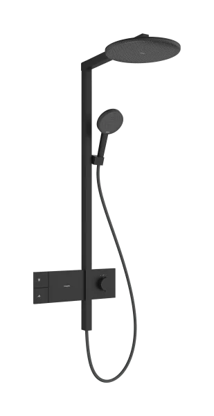 Hansgrohe Raindance Alive S Showerpipes With Thermostatic Mixer 1170 X 350 X 180mm Black - Matt