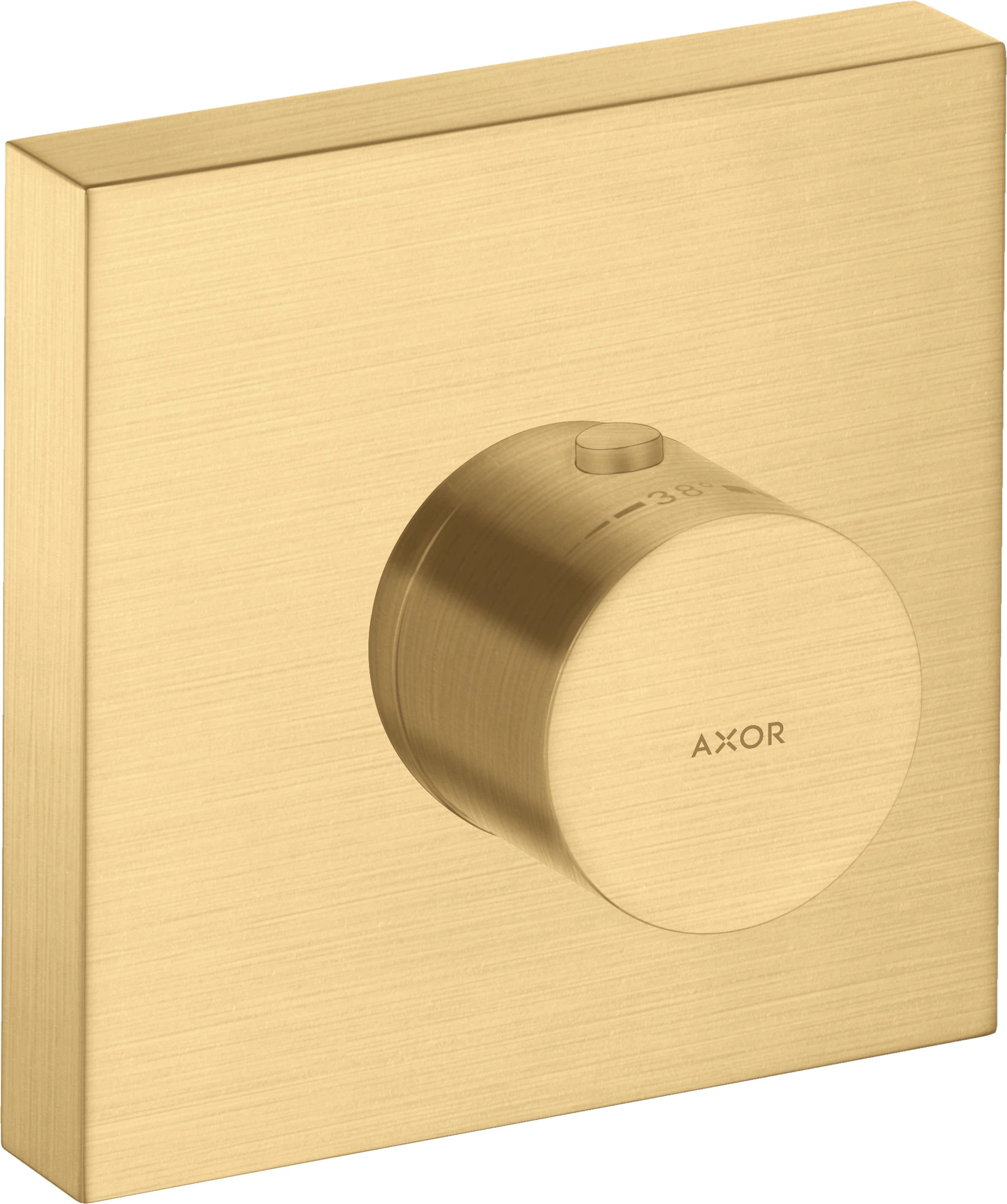 Axor Showersolutions Thermostatic Module 120/120 Square For Concealed Installation Gold Brushed