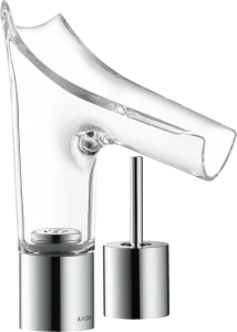 Axor Starck V 2-hole Basin Mixer 110 With Glass Spout Without Waste Chrome
